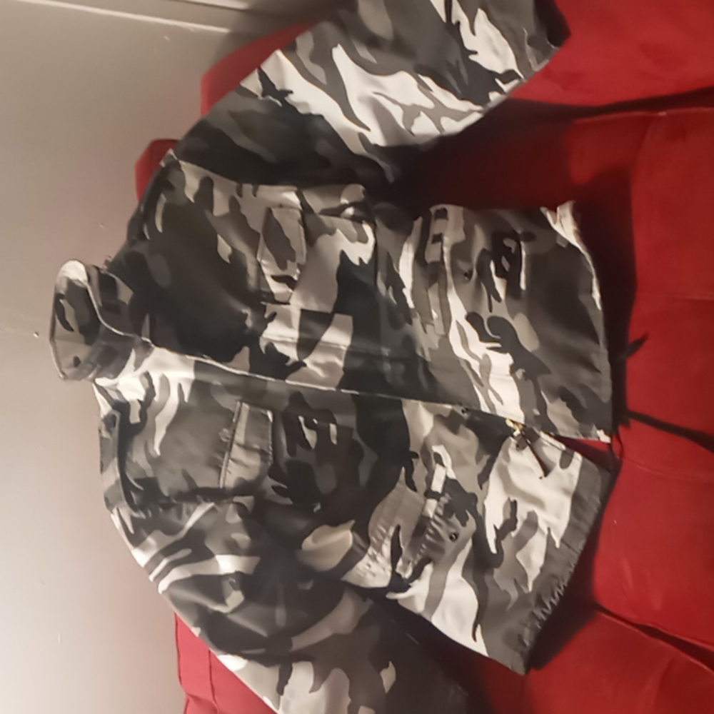 White fatigue jacket